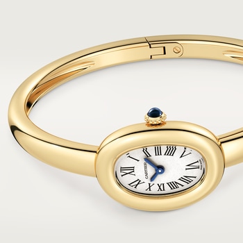 Baignoire Gold Diamond Oval Watches Cartier