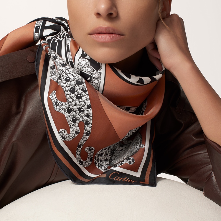 90 scarf, Panthère reissue 90 scarf, Panthère reissue