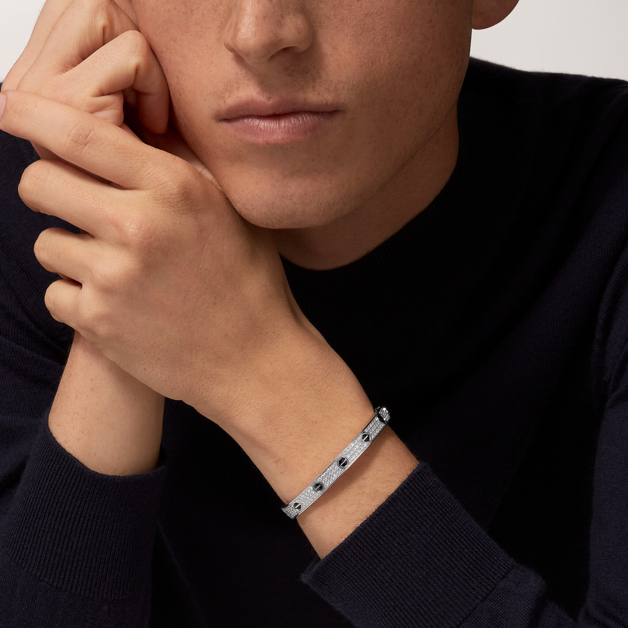 #LOVE# bracelet, classic model, paved, ceramic