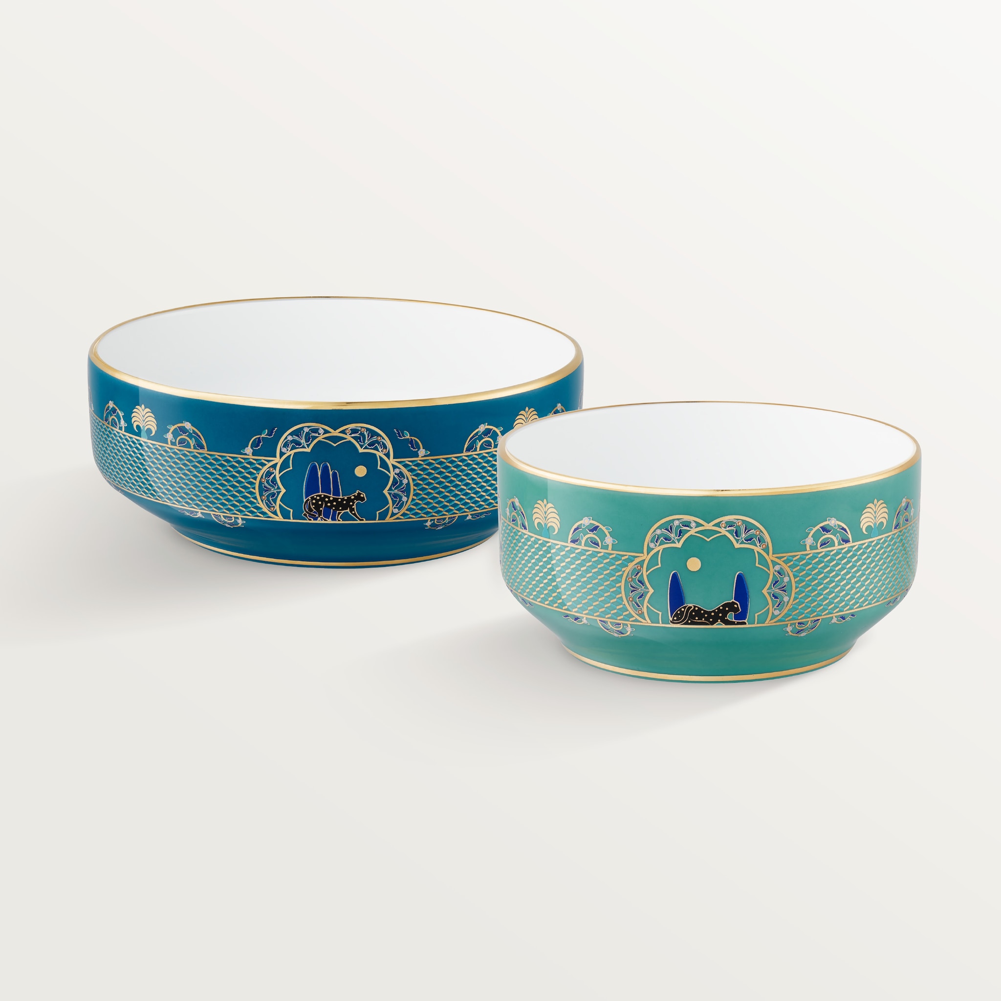 Set of two Panth&egrave;re de Cartier bowls