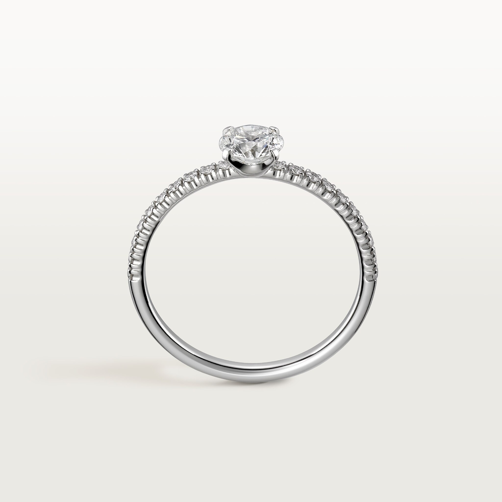 Etincelle de Cartier solitaire, brilliant-cut diamond, paved 