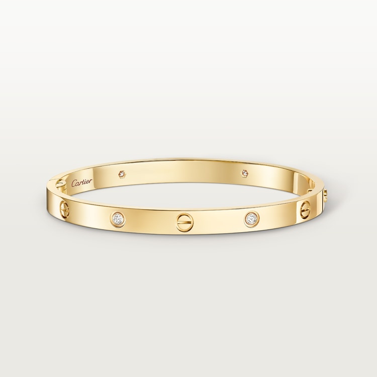 #LOVE# bracelet, medium model, 4 diamonds