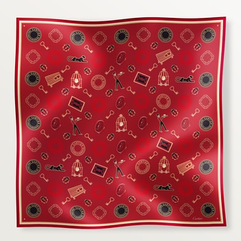 90 scarf, Diabolo de Cartier 90 scarf, Diabolo de Cartier