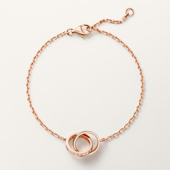 #LOVE# bracelet, on chain, half-paved #LOVE# bracelet, on chain, half-paved
