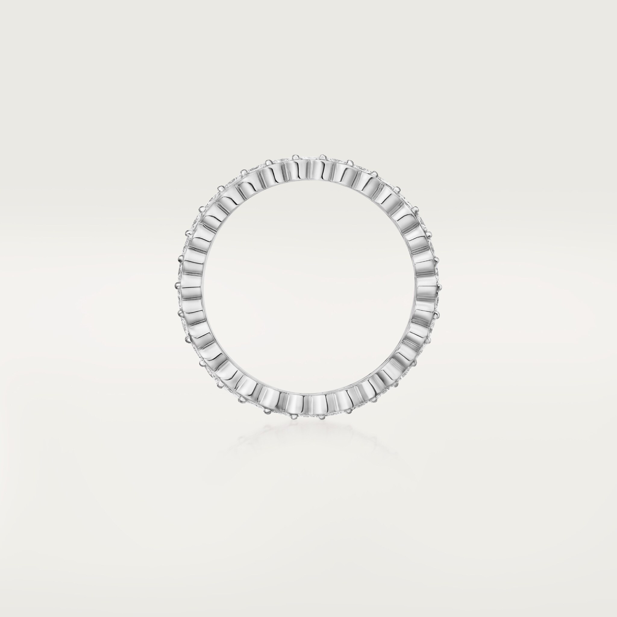 Broderie de Cartier ring, triple row, diamonds