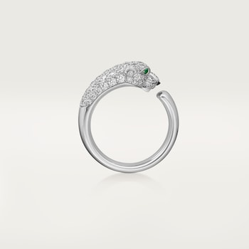 Panthère de Cartier ring, small model, half-paved Panthère de Cartier ring, small model, half-paved