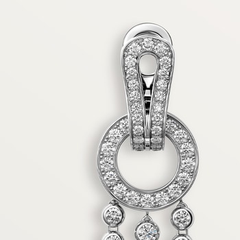 Agrafe earrings, brilliant-cut diamonds, paved Agrafe earrings, brilliant-cut diamonds, paved