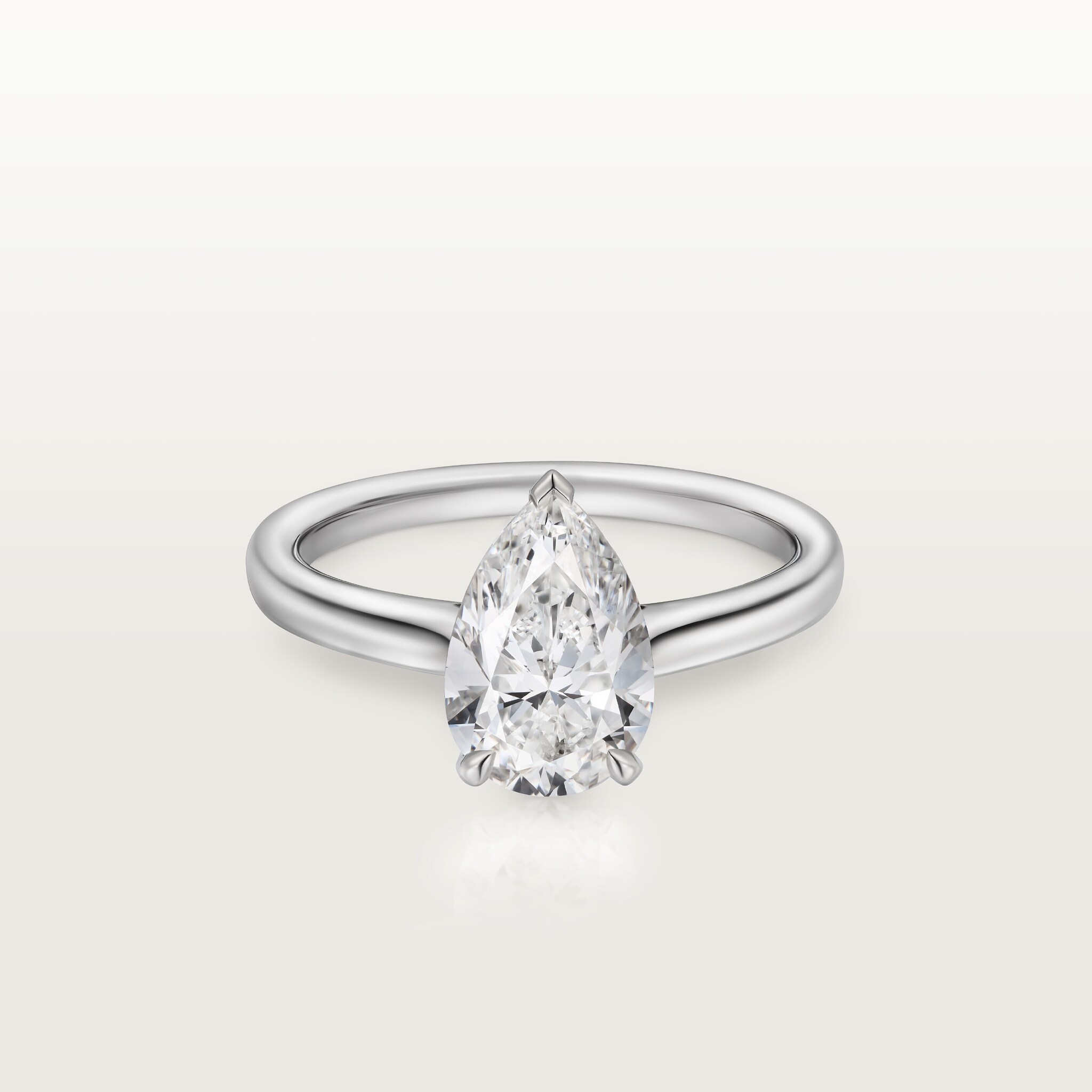 1 صورة ،خاتم سوليتير "1895"، ماسة بشكل الكمثرى