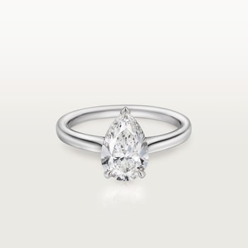 1895 solitaire, pear-shaped diamond 1895 solitaire, pear-shaped diamond