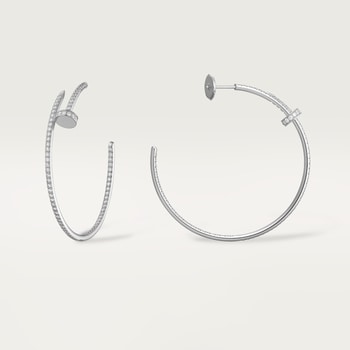 Juste un Clou hoop earrings, large model, paved Juste un Clou hoop earrings, large model, paved