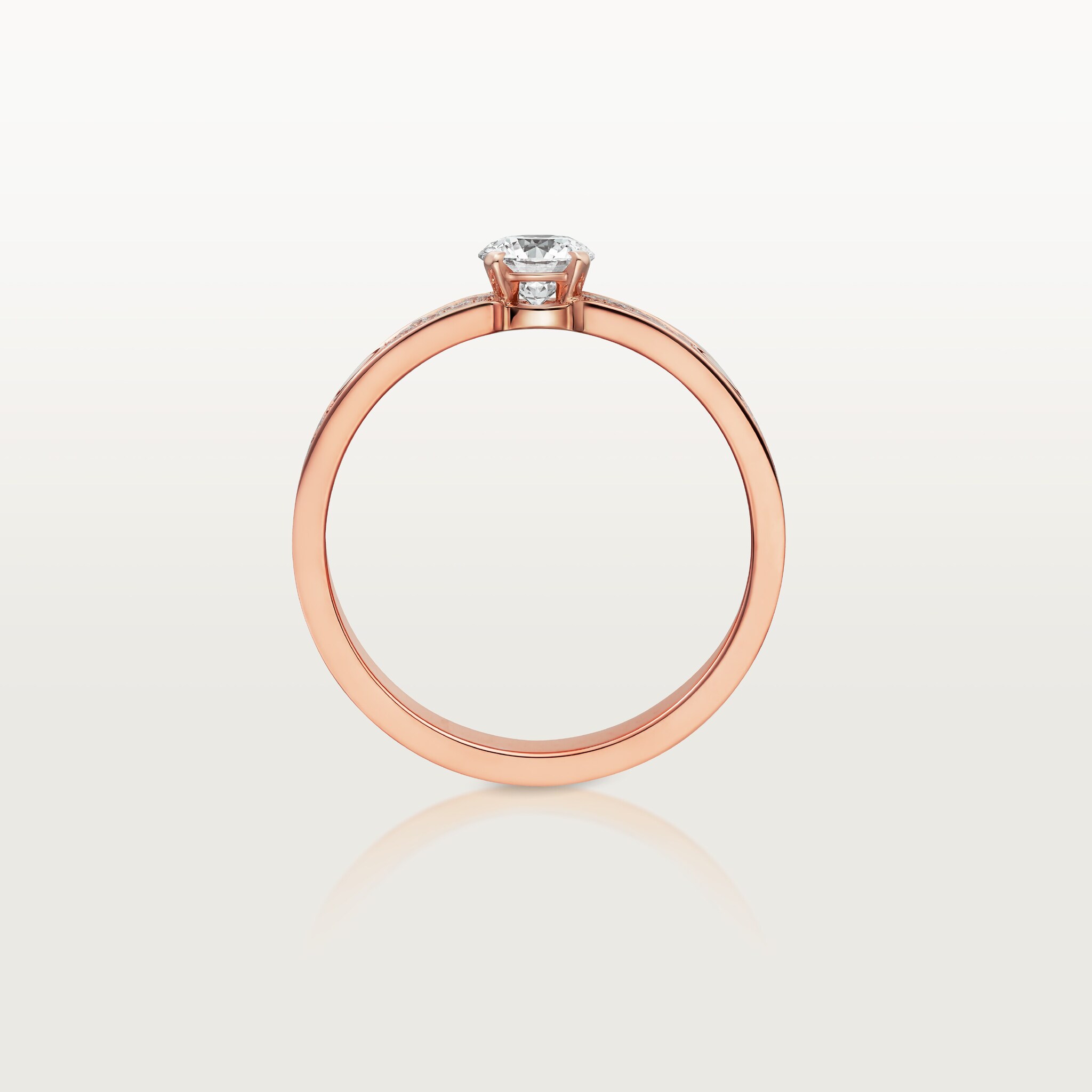 #LOVE# solitaire, brilliant-cut diamond, paved 