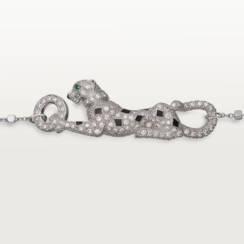 Panthère de Cartier bracelet, on chain, half-paved Panthère de Cartier bracelet, on chain, half-paved
