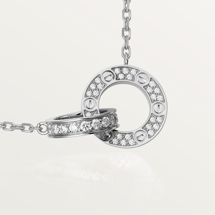 CRB7216300 LOVE necklace diamond paved White gold diamonds Cartier
