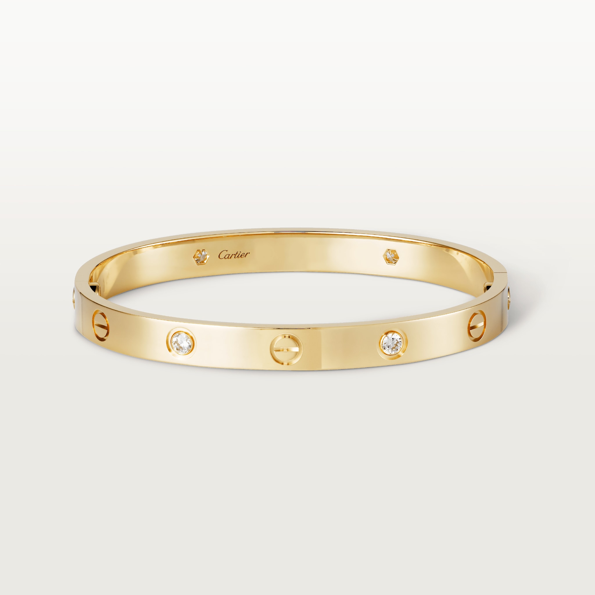 cartier love bracelet white gold 4 diamonds