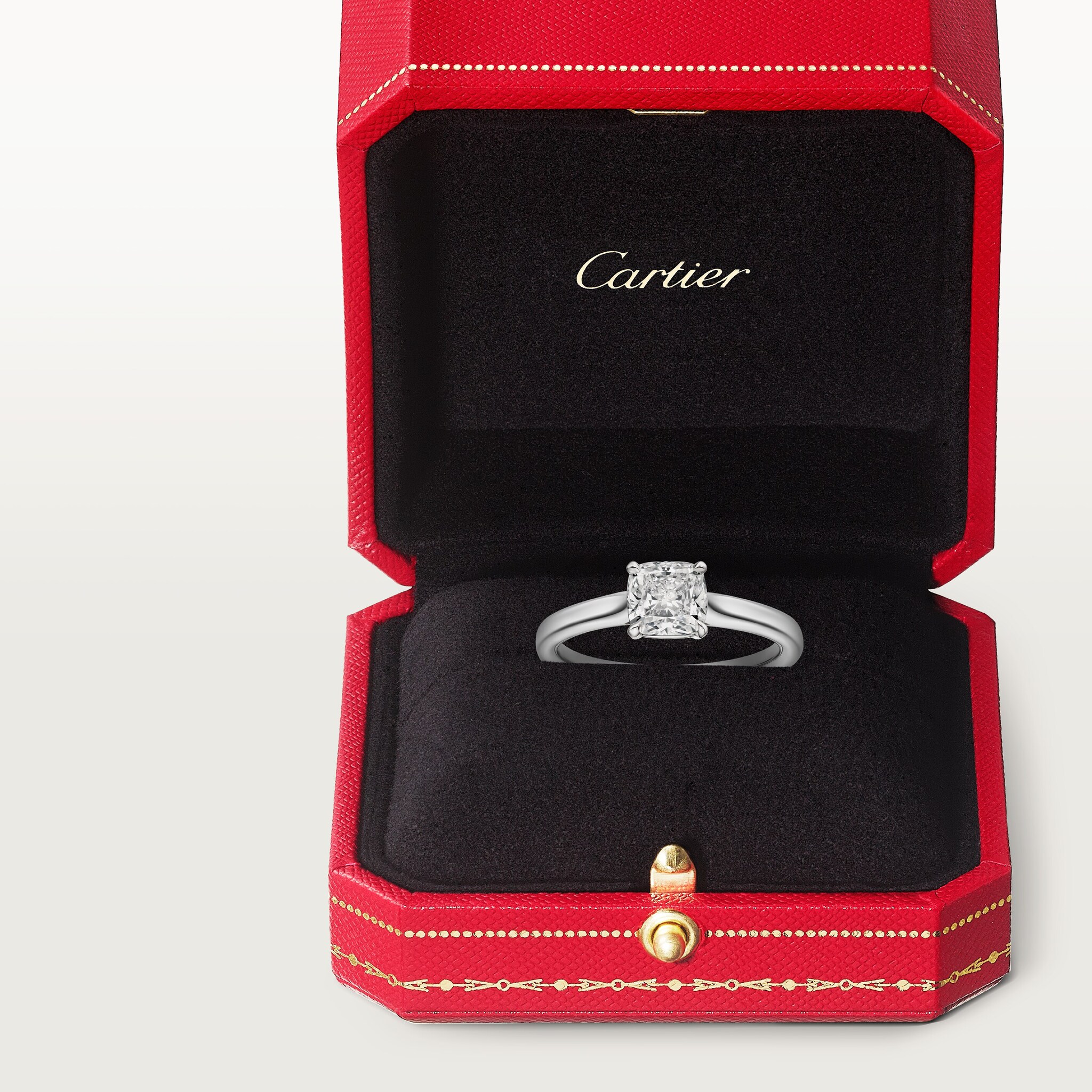 1895 solitaire, cushion-cut diamond, image 8