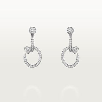 Juste un Clou earrings, double, paved Juste un Clou earrings, double, paved