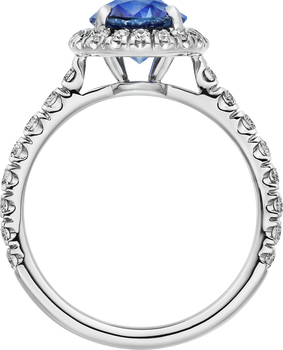 Cartier Destinée solitaire, oval-cut sapphire, paved  Cartier Destinée solitaire, oval-cut sapphire, paved