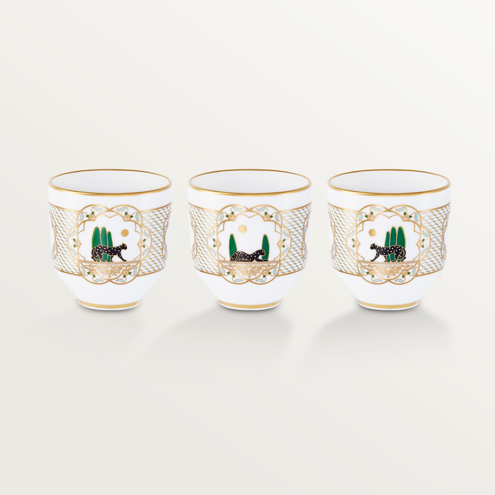 Set de 3 tasses Panth&egrave;re de Cartier