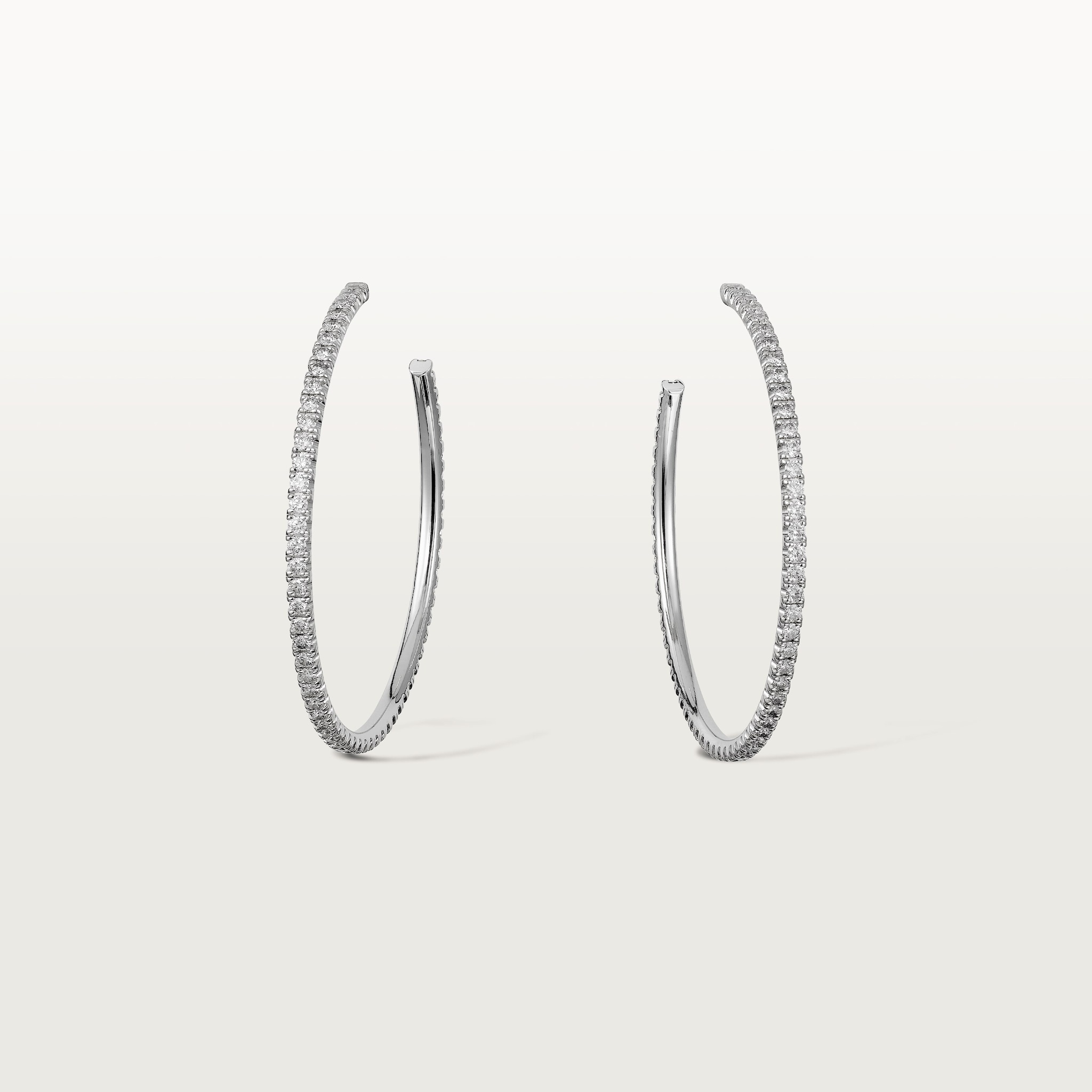 Etincelle de Cartier hoop earrings, large model, paved