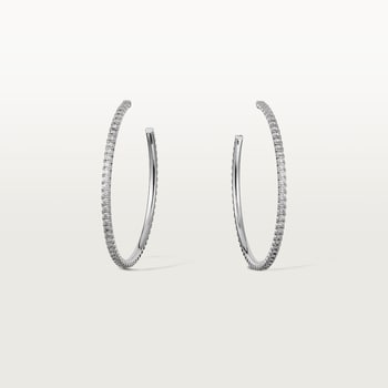 Etincelle de Cartier hoop earrings, large model, paved Etincelle de Cartier hoop earrings, large model, paved