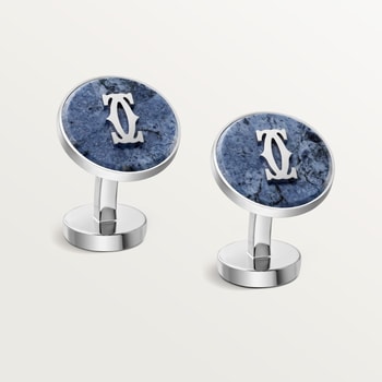 Double C de Cartier cufflinks in dumortierite Double C de Cartier cufflinks in dumortierite