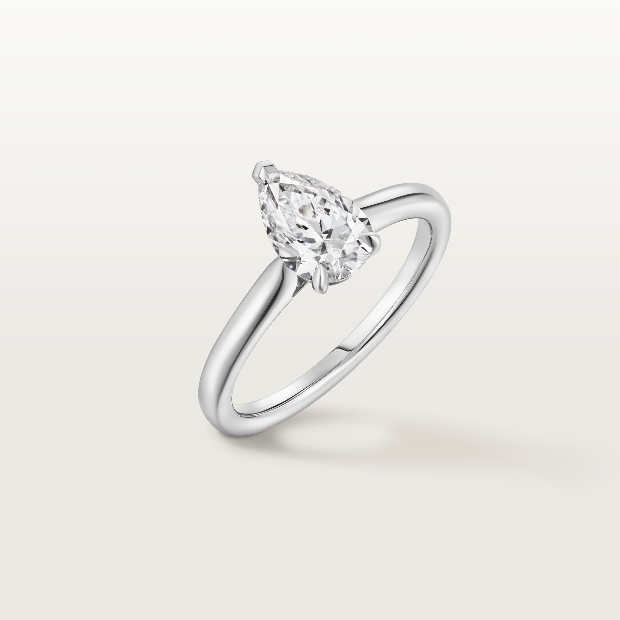 1895 solitaire, pear-shaped diamond