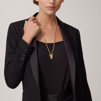 Panthère de Cartier necklace, paved Panthère de Cartier necklace, paved