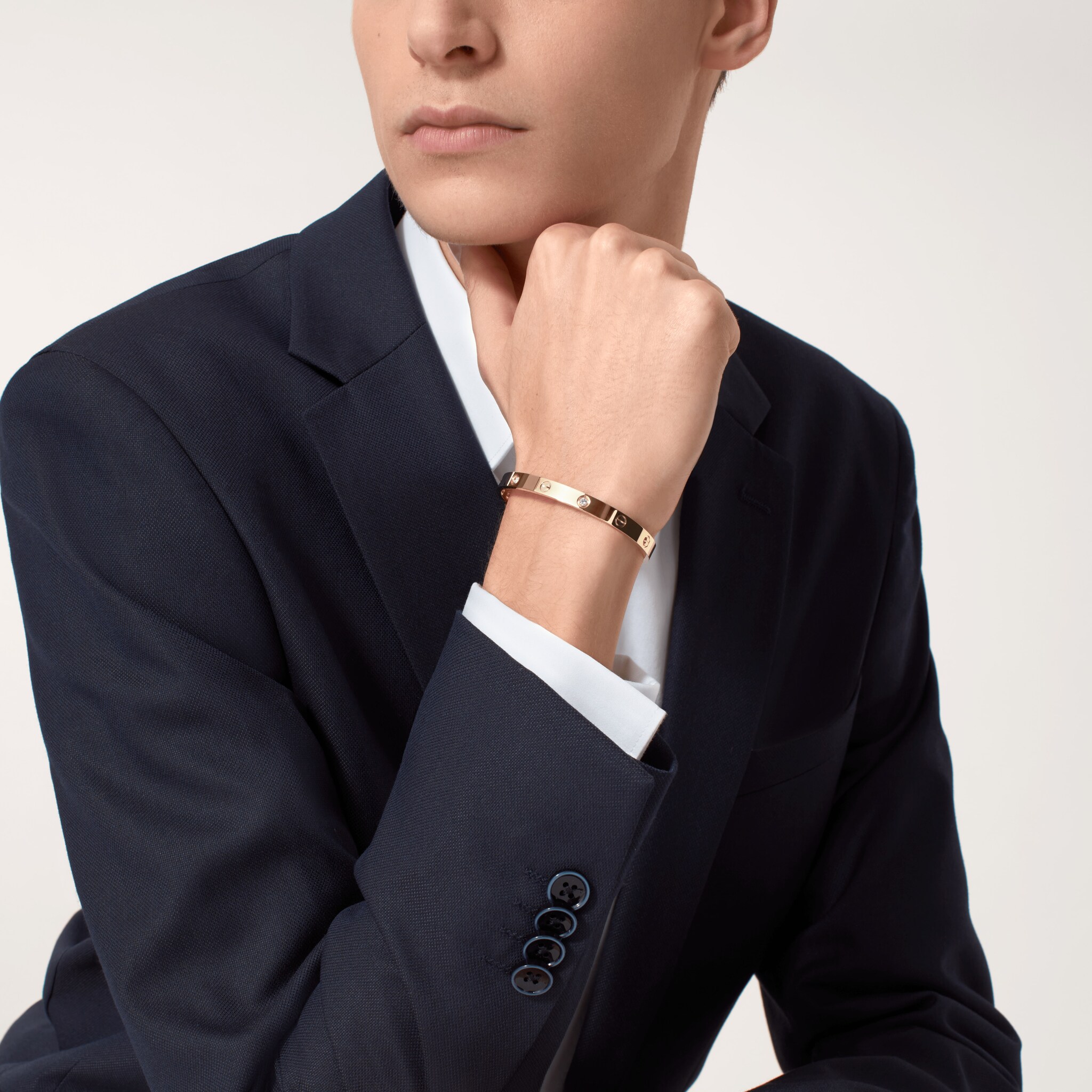 cartier love bracelet 4 diamonds rose gold