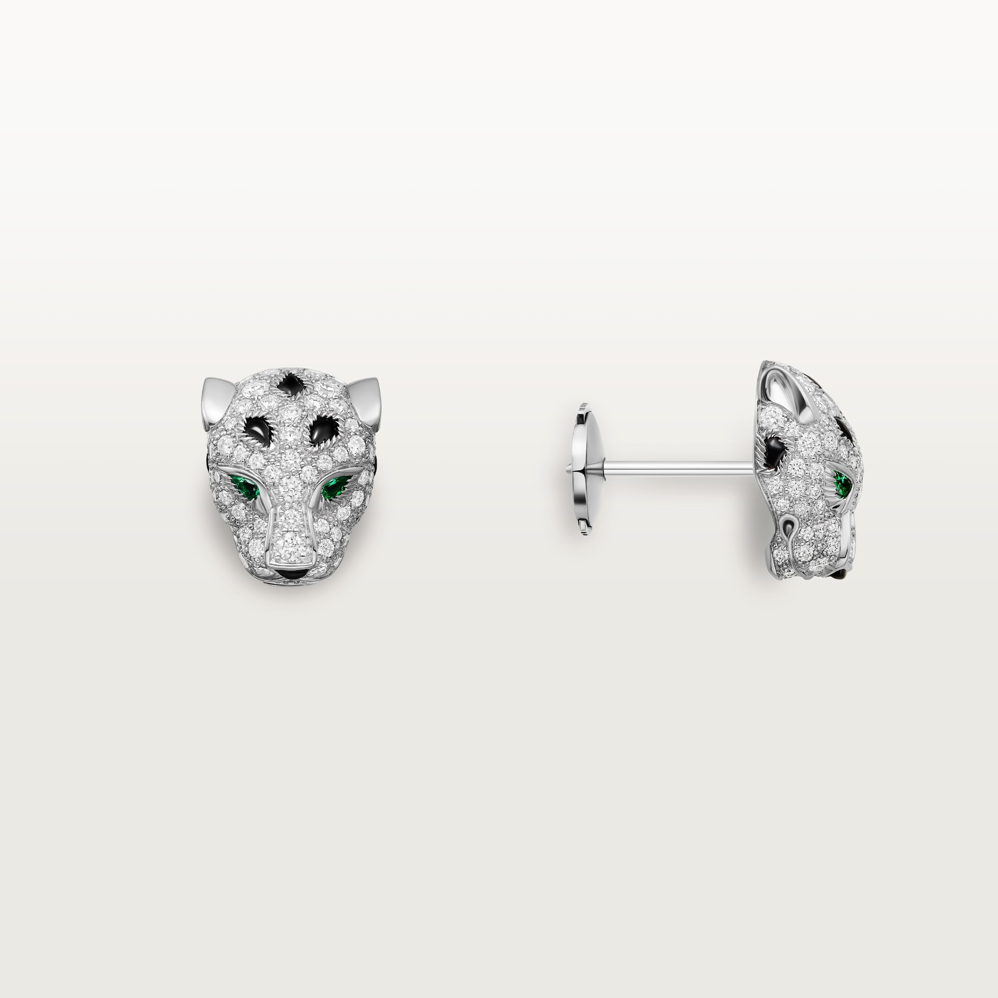 Panth&egrave;re de Cartier stud earrings, paved