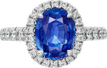 Cartier Destinée solitaire, oval-cut sapphire, paved  Cartier Destinée solitaire, oval-cut sapphire, paved
