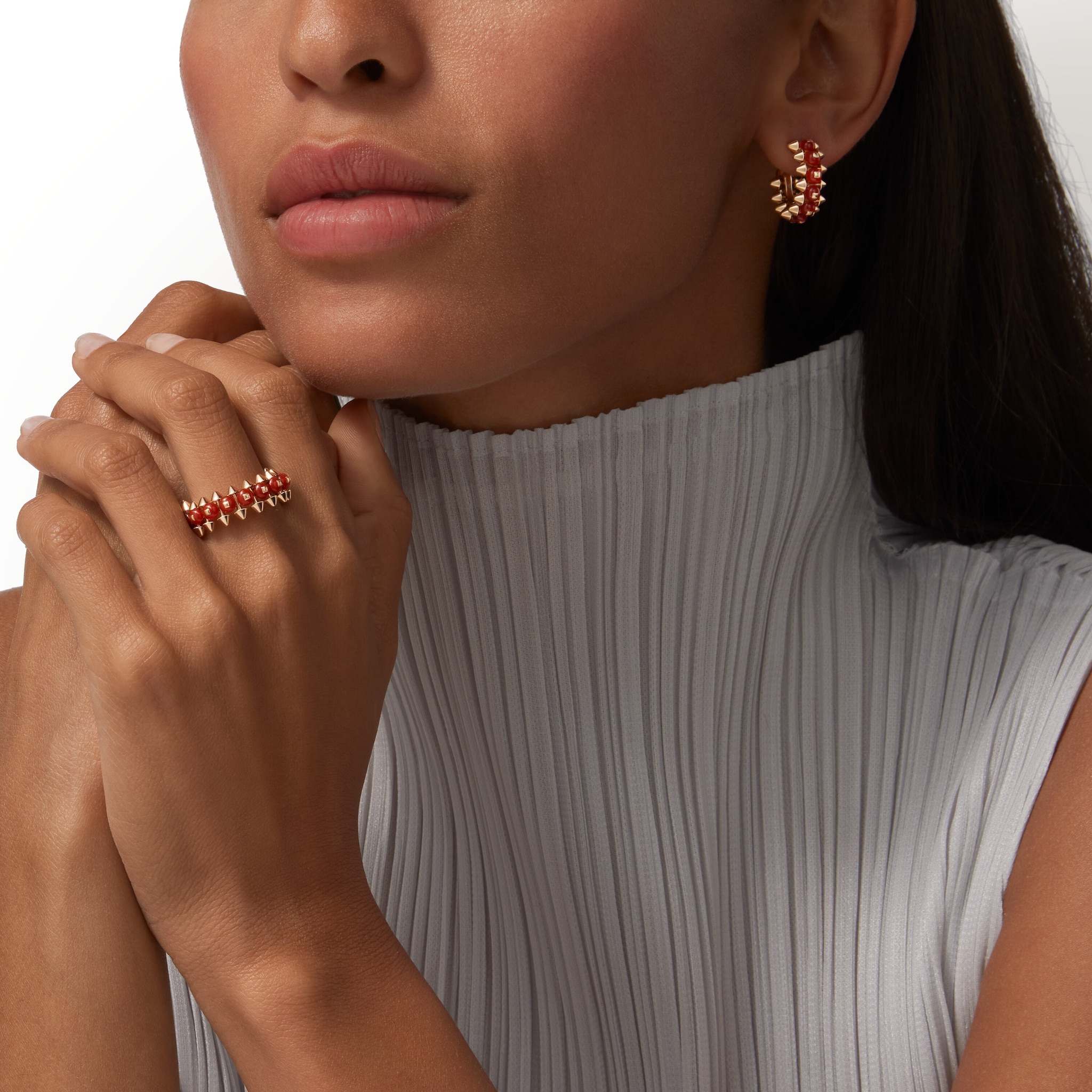 Clash de Cartier earrings, agate