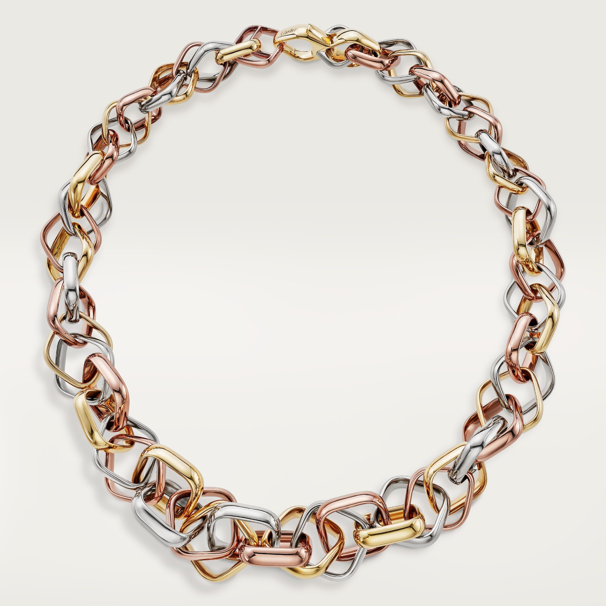 Trinity necklace, cushion-shaped, extra-large model 