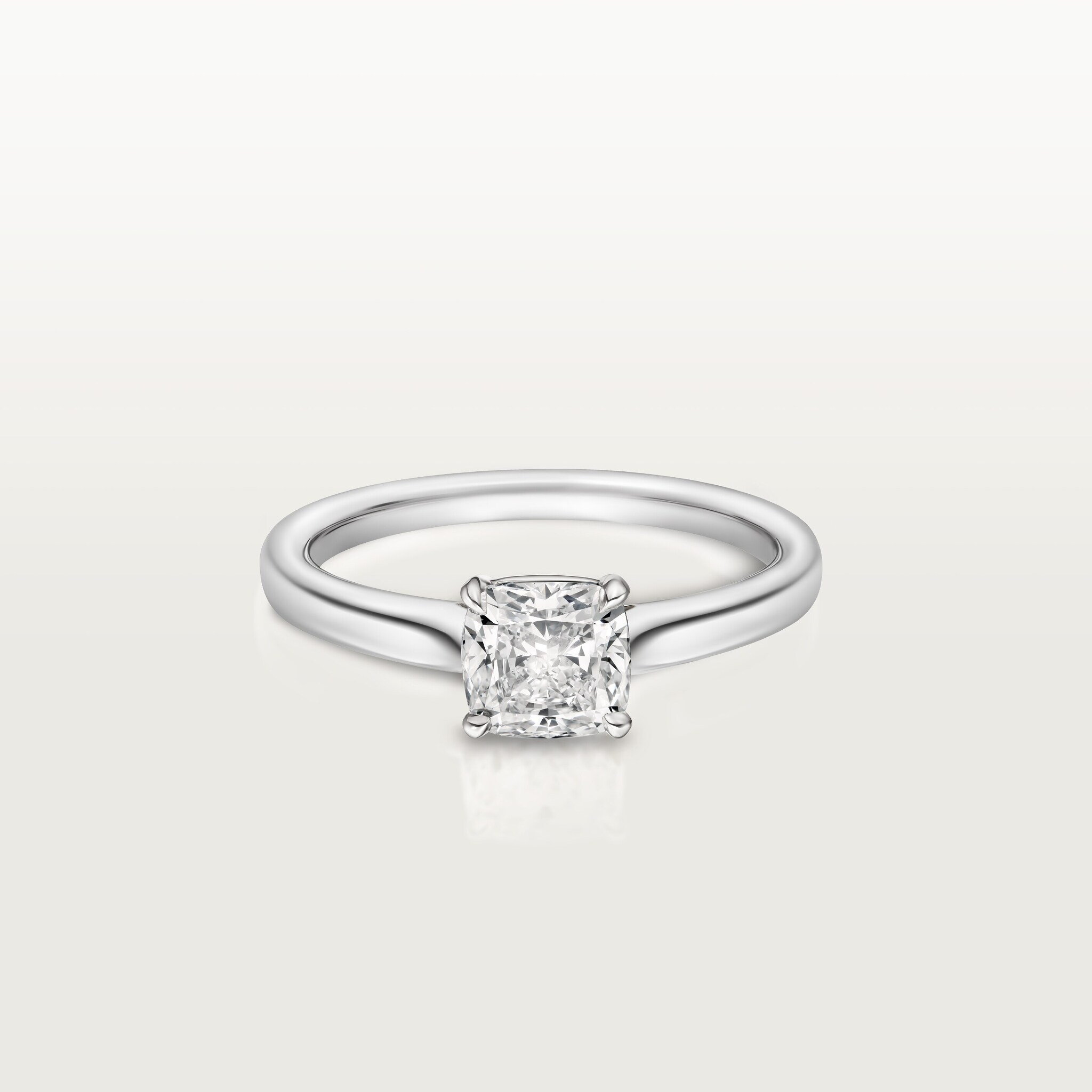 1895 solitaire, cushion-cut diamond