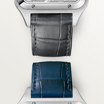 Santos-Dumont skeleton watch equipped with a micro-rotor Santos-Dumont skeleton watch equipped with a micro-rotor