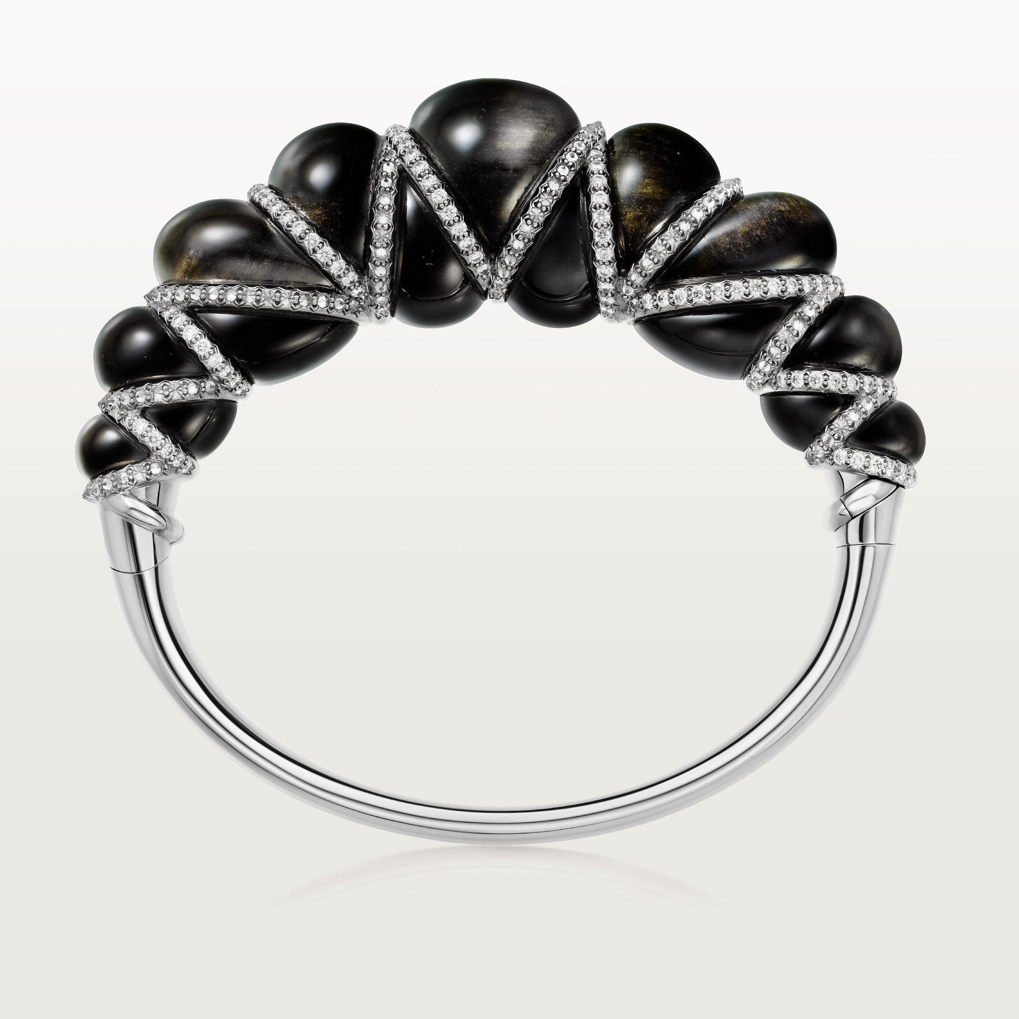 까르띠에 리브르 트레사쥬 브레이슬릿, 옵시디언, 다이아몬드, 이미지 5