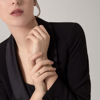 Juste un Clou ring, small model, half-paved Juste un Clou ring, small model, half-paved