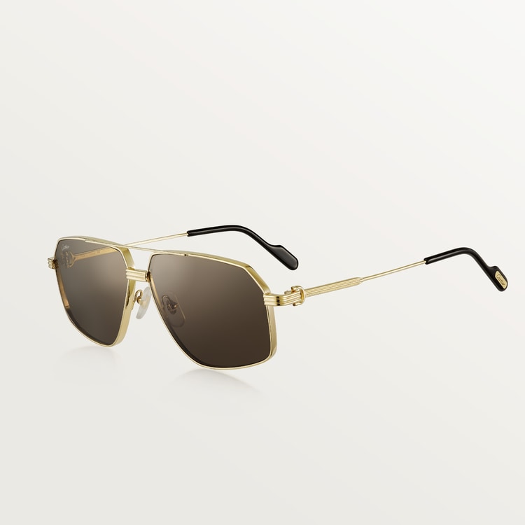 CRESW00543 - Première de Cartier sunglasses - Smooth golden-finish CRESW00543 - Première de Cartier sunglasses - Smooth golden-finish