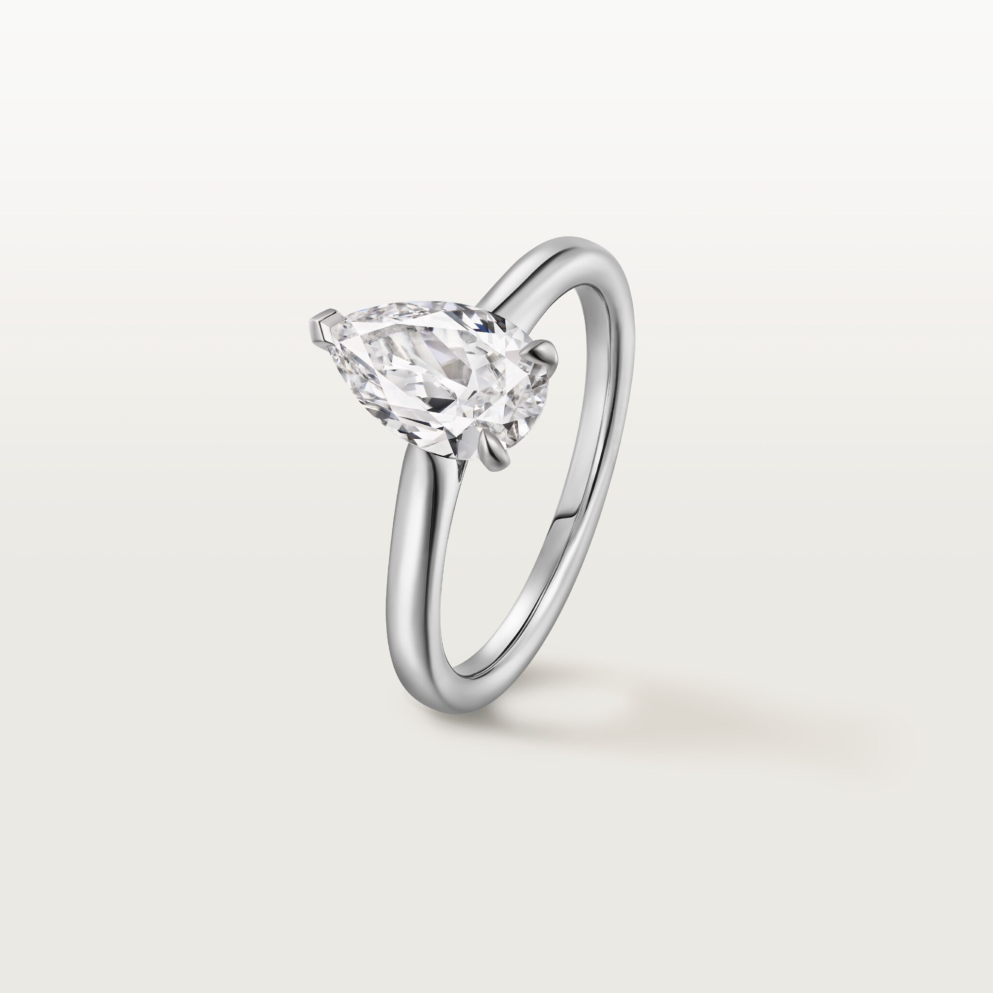 1895 solitaire, pear-shaped diamond