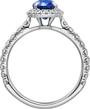 Cartier Destinée solitaire, oval-cut sapphire, paved  Cartier Destinée solitaire, oval-cut sapphire, paved