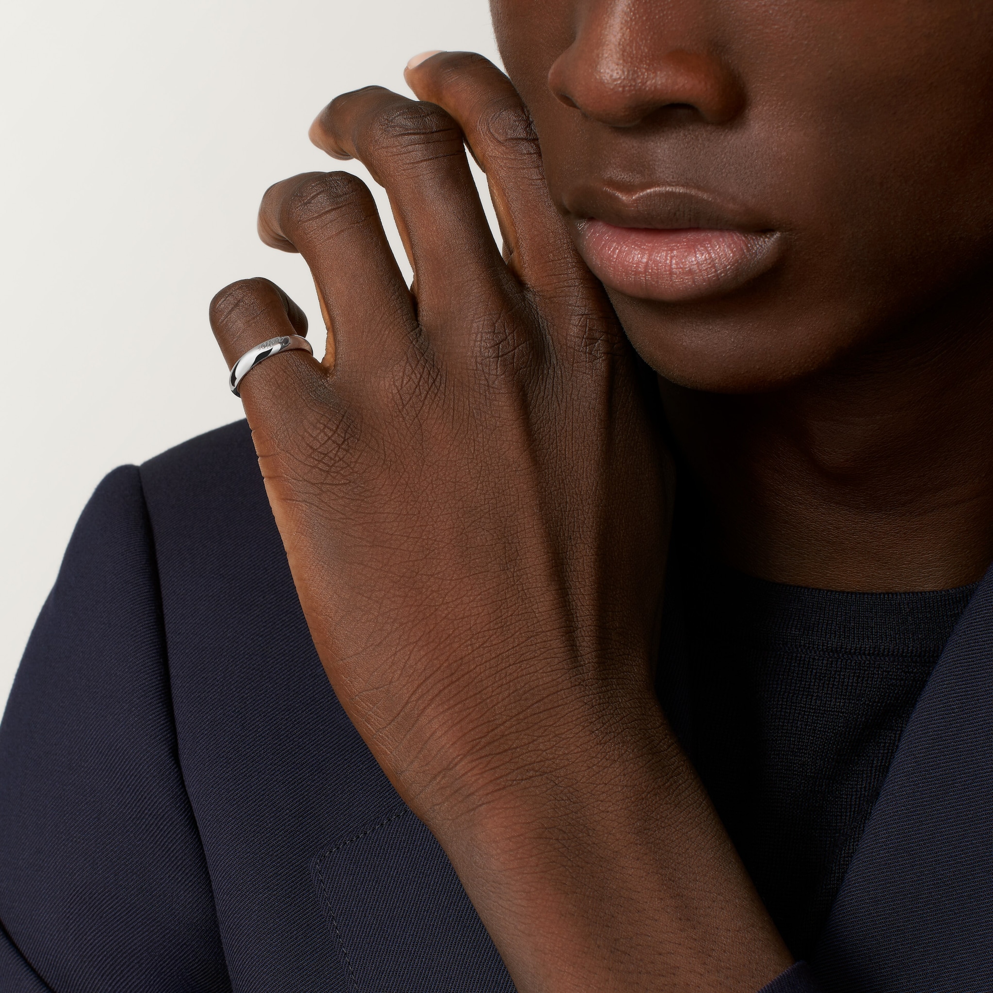 C de Cartier wedding band, 4 mm width