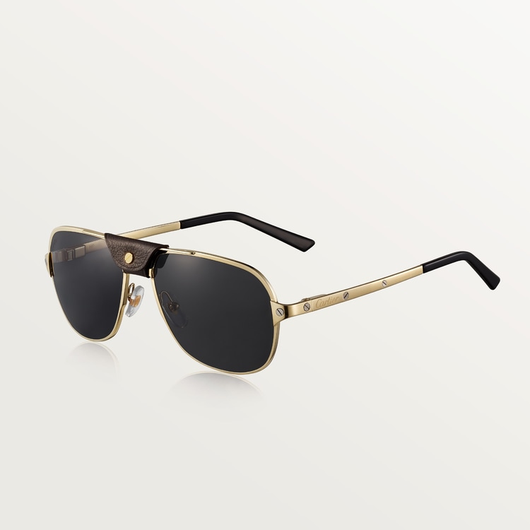 CRESW00402 Santos de Cartier sunglasses Smooth champagne