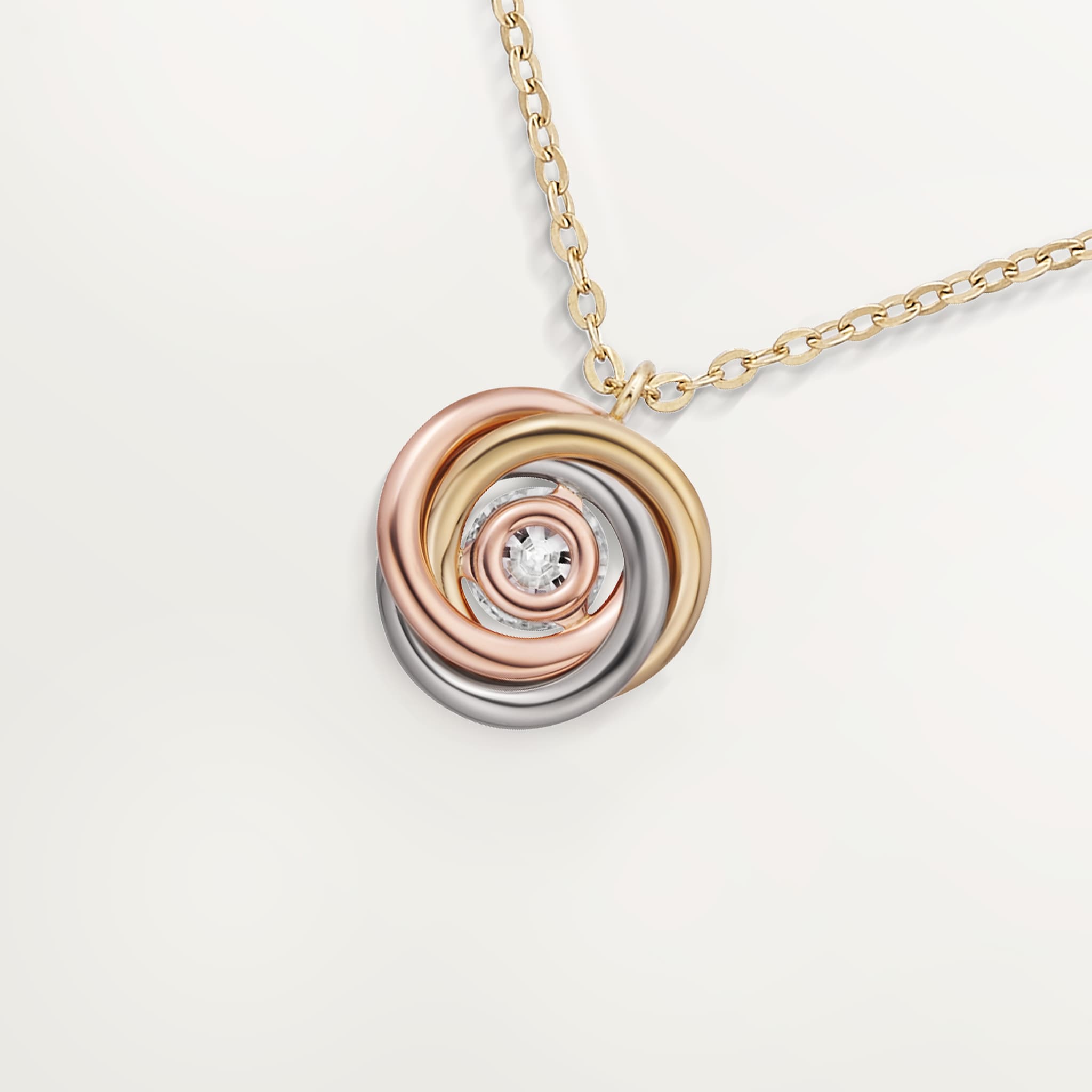 Trinity pendant, 1 diamond, paved, image 8