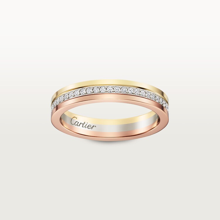 CRB4052900 Trinity wedding band White gold yellow gold pink gold diamonds Cartier