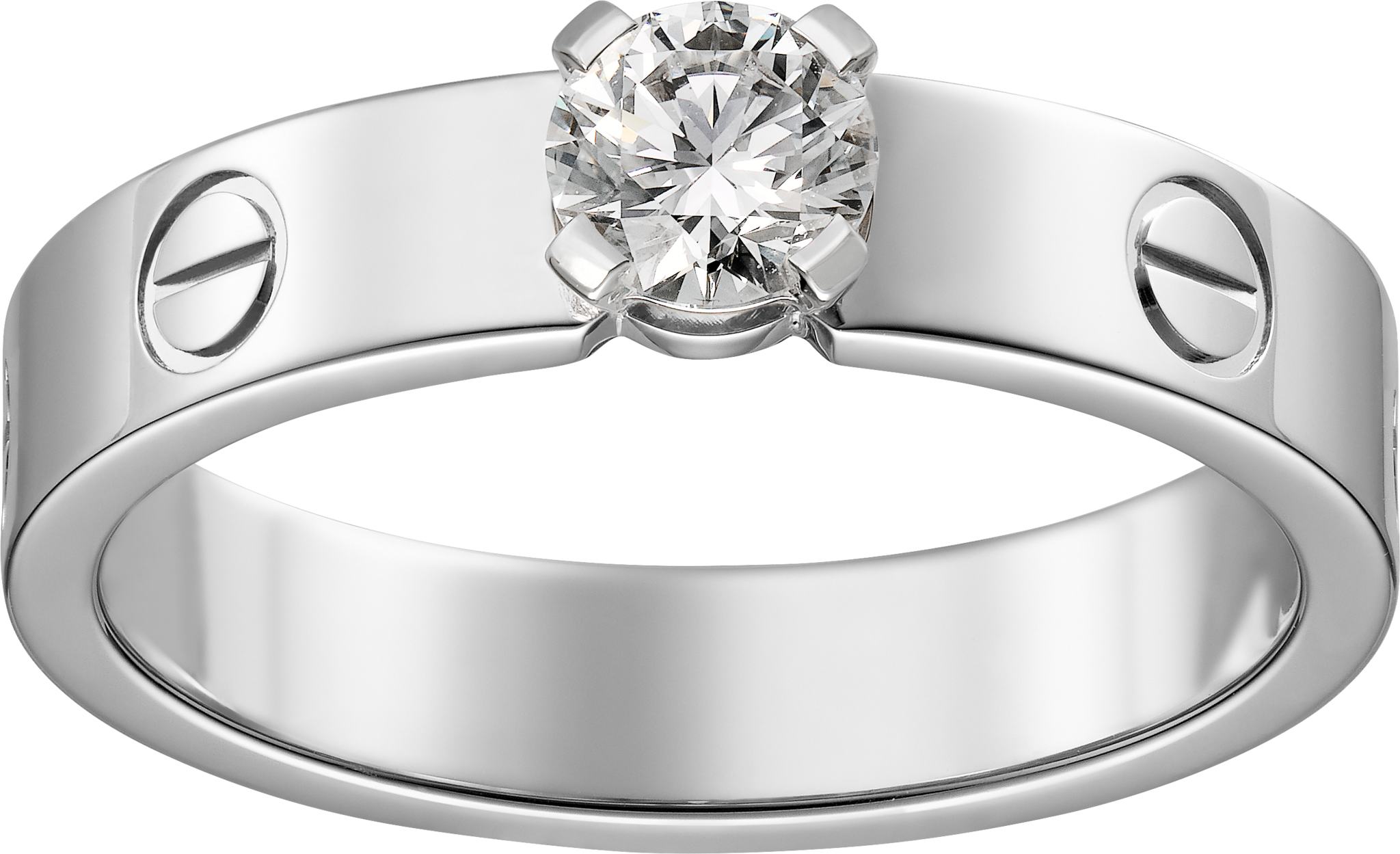 1 صورة ،خاتم سوليتير #LOVE#، ماسة بقطع بريانت الحديث البرّاق