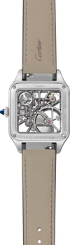 Santos-Dumont skeleton watch equipped with a micro-rotor Santos-Dumont skeleton watch equipped with a micro-rotor