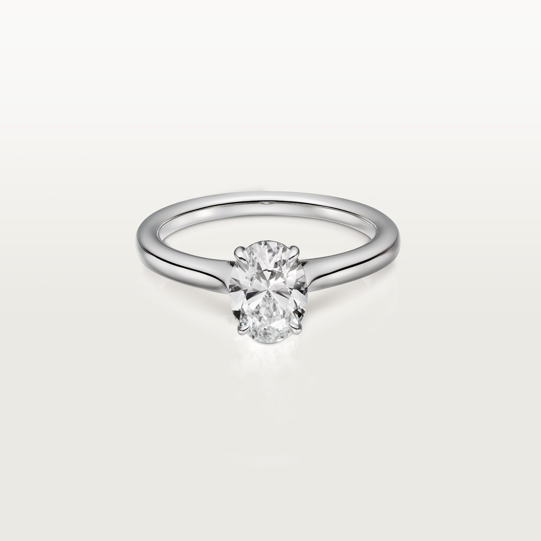 1895 solitaire, oval-cut diamond