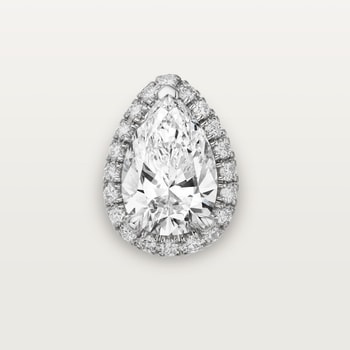 Cartier Destinée stud earrings, 2 pear-shaped diamonds, paved Cartier Destinée stud earrings, 2 pear-shaped diamonds, paved