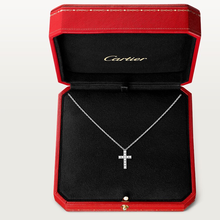 Cartier cross necklace gold hotsell