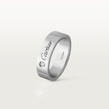 C de Cartier wedding ring, 5 mm width, 1 diamond C de Cartier wedding ring, 5 mm width, 1 diamond