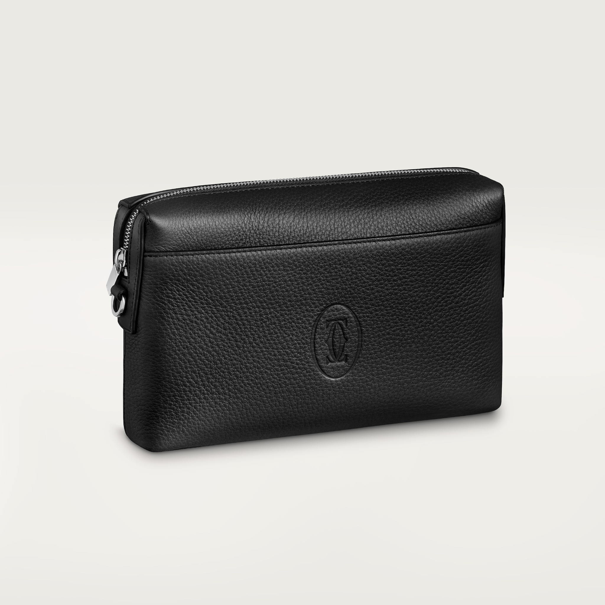 Cartier ブラックレザー ケース CRL1002261 - Square Pouch, Must de Cartier - Black calfskin